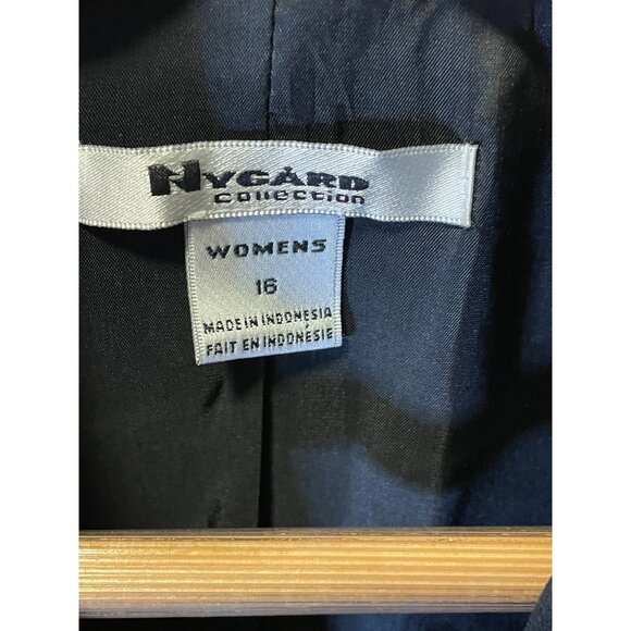 Nygard Black Two Button Long Blazer Jacket Sz 16 - Picture 4 of 10